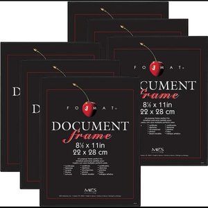 8.5 x 11 in Photo Picture Diploma Certificate Frames Black 6 Count Set